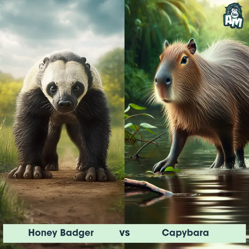 Honey Badger vs Capybara - Animal Matchup