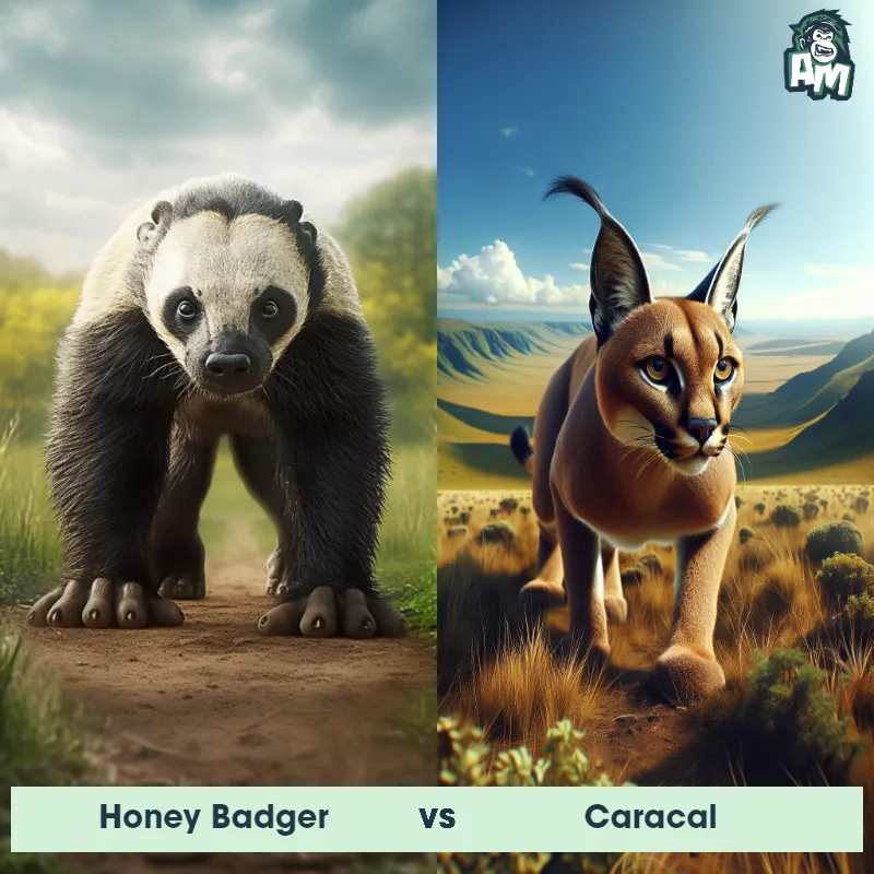 Honey Badger vs Caracal - Animal Matchup