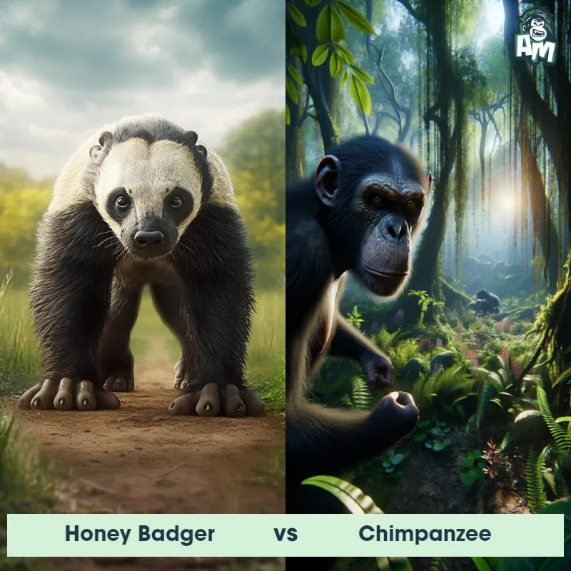 Honey Badger vs Chimpanzee - Animal Matchup