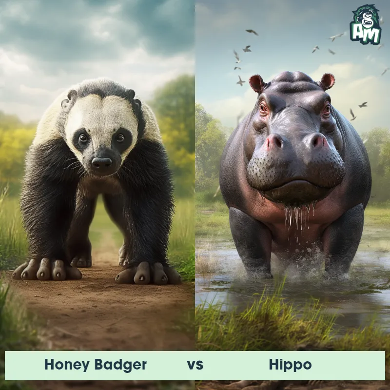 Honey Badger vs Hippo - Animal Matchup