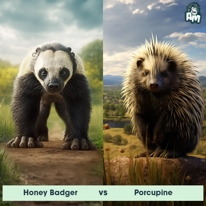 Honey Badger vs Porcupine - Animal Matchup