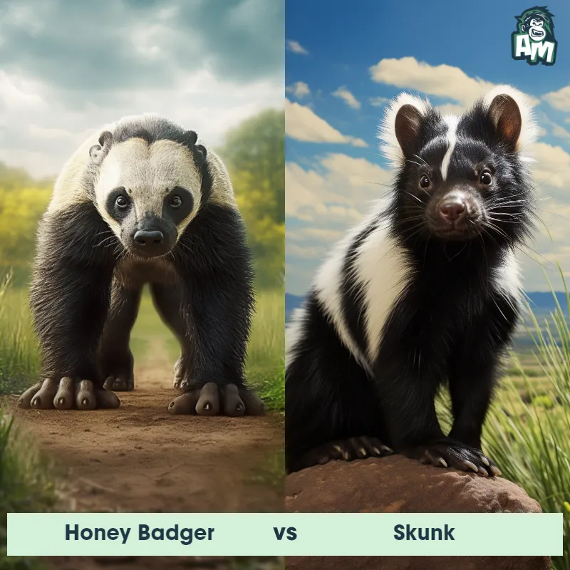 Honey Badger vs Skunk - Animal Matchup