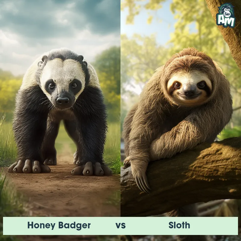 Honey Badger vs Sloth - Animal Matchup