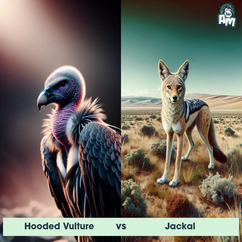 Hooded Vulture vs Jackal - Animal Matchup