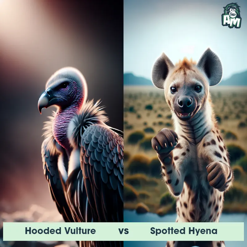 Hooded Vulture vs Spotted Hyena - Animal Matchup