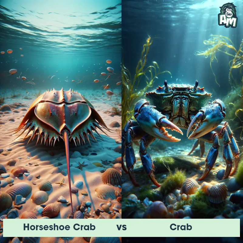 Horseshoe Crab vs Crab - Animal Matchup