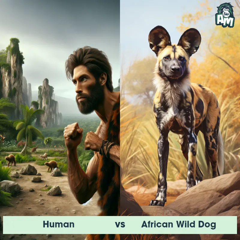 Human vs African Wild Dog - Animal Matchup