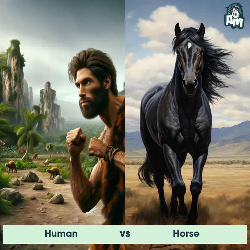 Human vs Horse - Animal Matchup