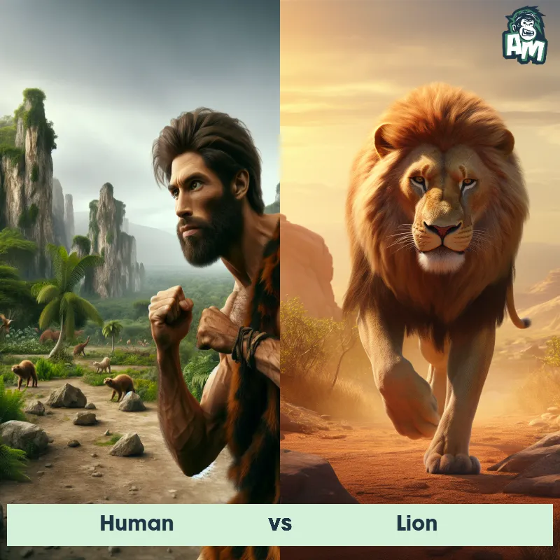 Human vs Lion - Animal Matchup