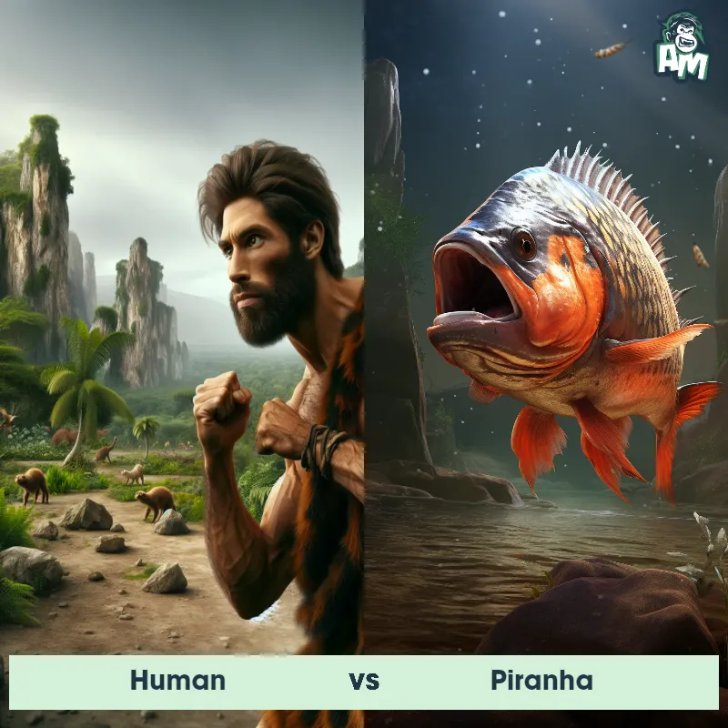 Human vs Piranha - Animal Matchup