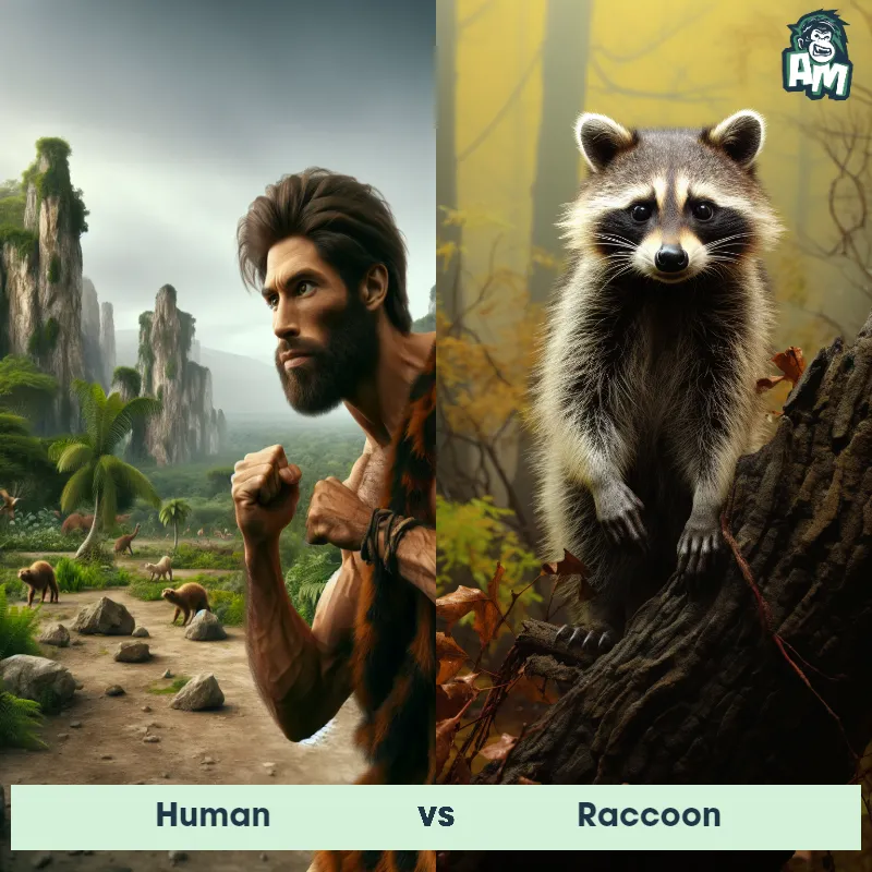 Human vs Raccoon - Animal Matchup