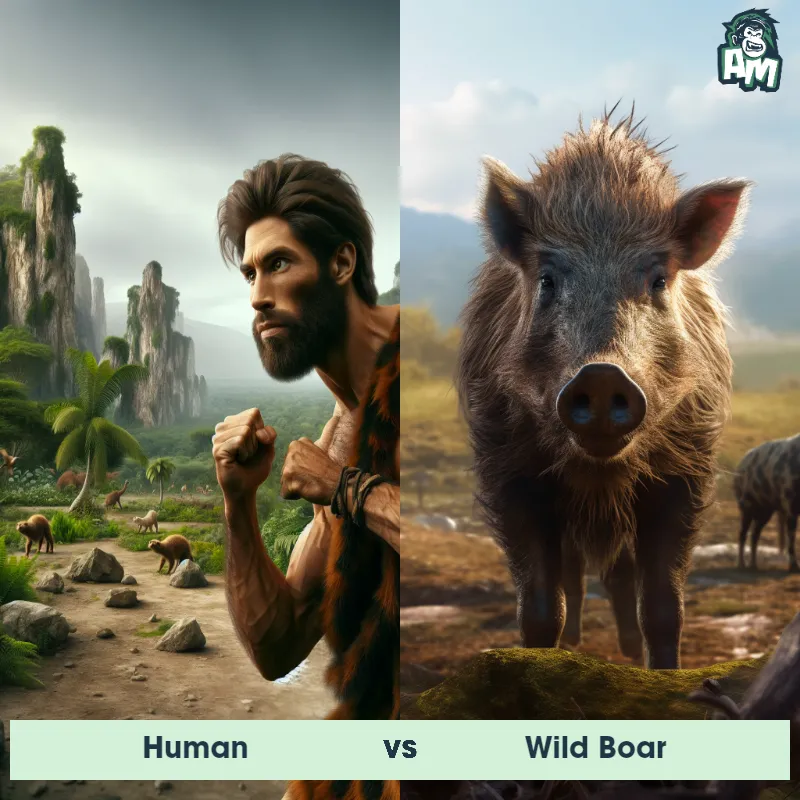 Human vs Wild Boar - Animal Matchup