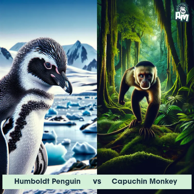 Humboldt Penguin vs Capuchin Monkey - Animal Matchup