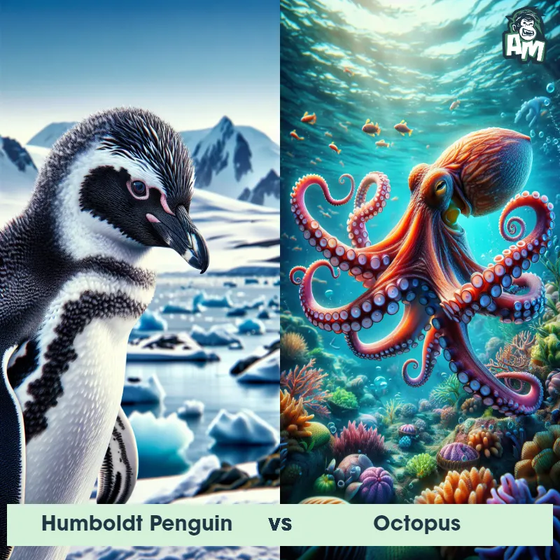 Humboldt Penguin vs Octopus - Animal Matchup