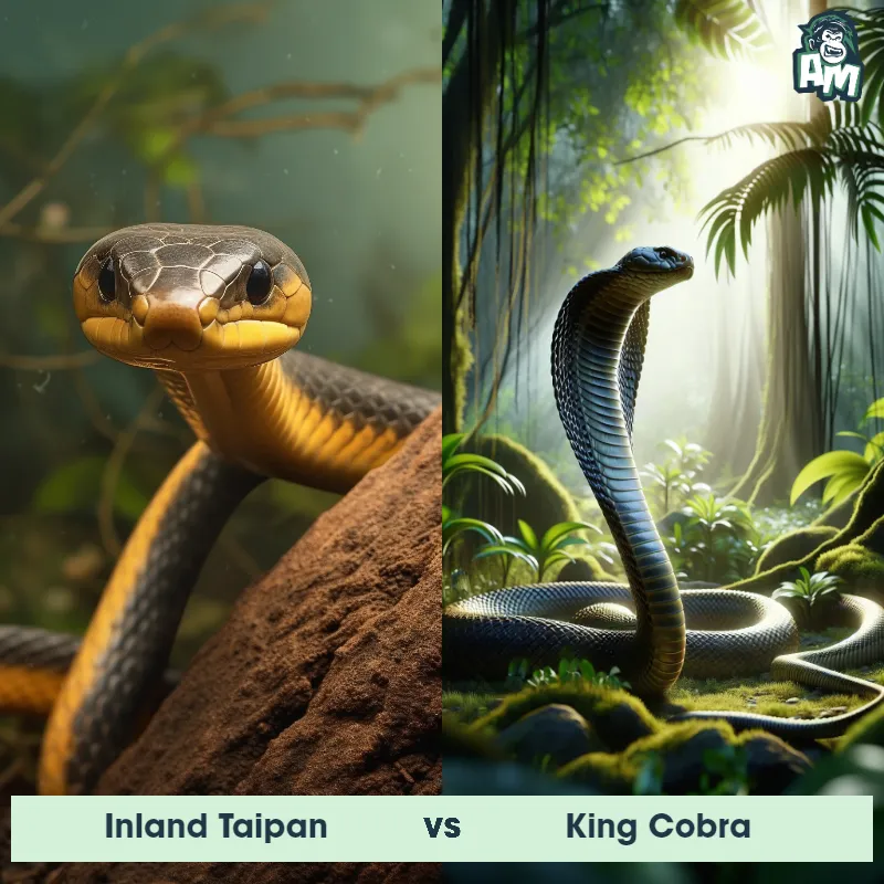 Inland Taipan vs King Cobra - Animal Matchup
