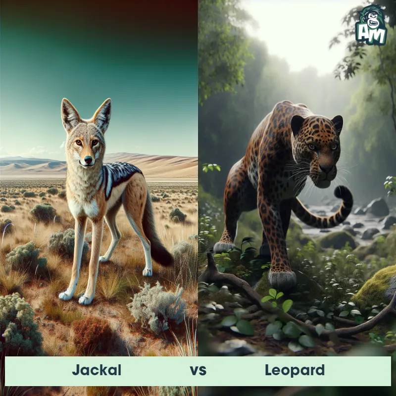 Jackal vs Leopard - Animal Matchup