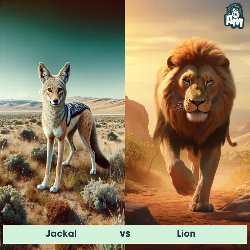 Jackal vs Lion - Animal Matchup