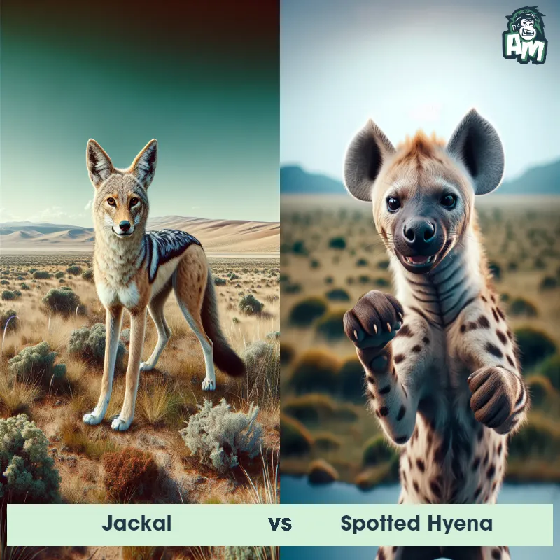 Jackal vs Spotted Hyena - Animal Matchup