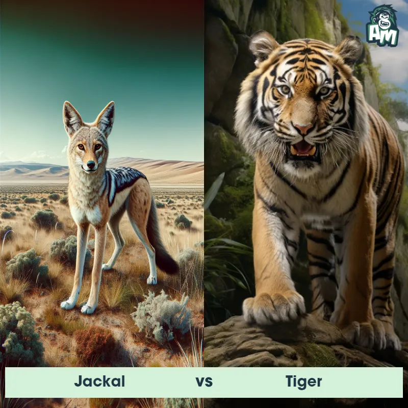 Jackal vs Tiger - Animal Matchup