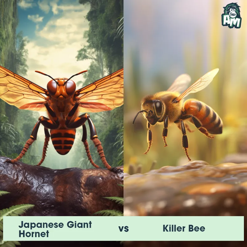 Japanese Giant Hornet vs Killer Bee - Animal Matchup