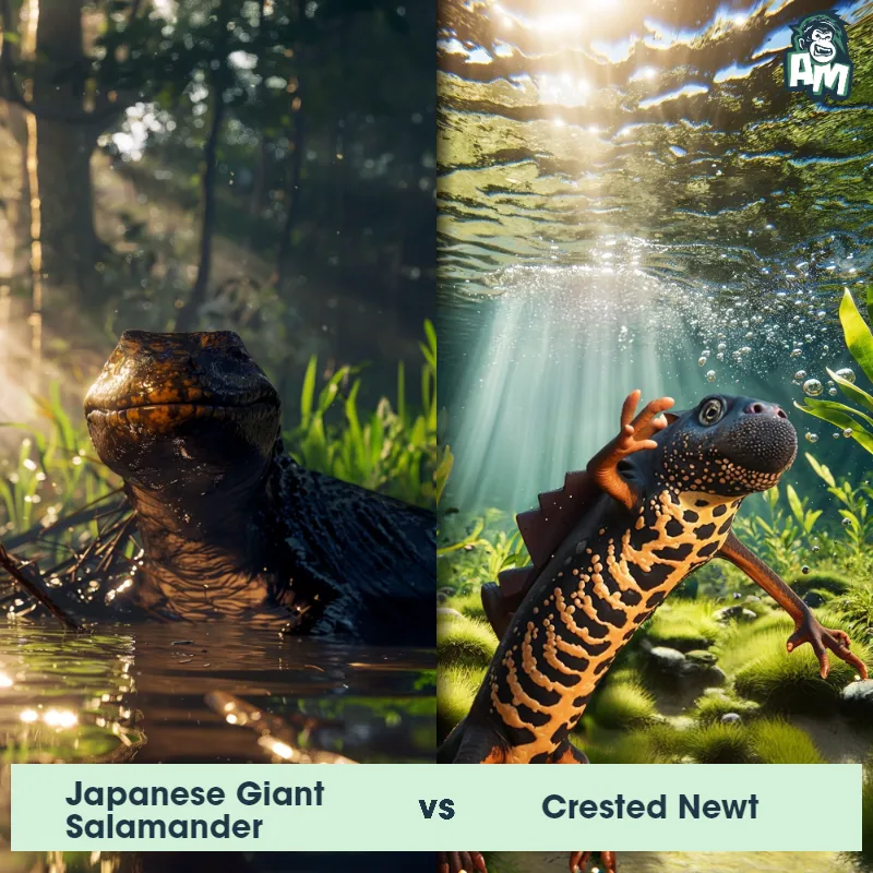 Japanese Giant Salamander vs Crested Newt - Animal Matchup
