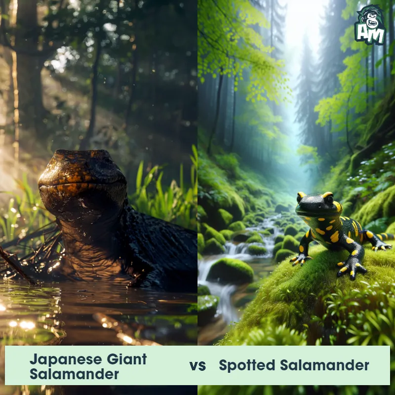Japanese Giant Salamander vs Spotted Salamander - Animal Matchup
