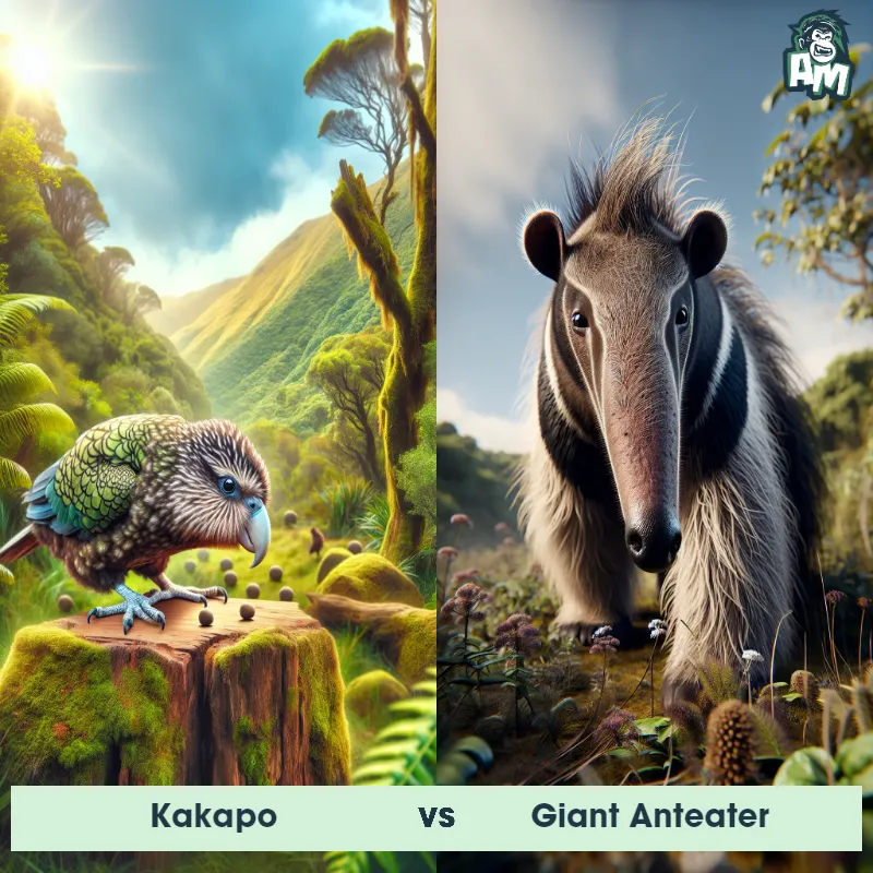 Kakapo vs Giant Anteater - Animal Matchup
