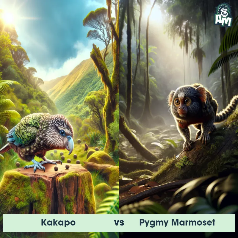 Kakapo vs Pygmy Marmoset - Animal Matchup
