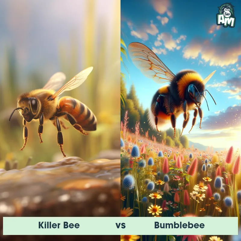 Killer Bee vs Bumblebee - Animal Matchup