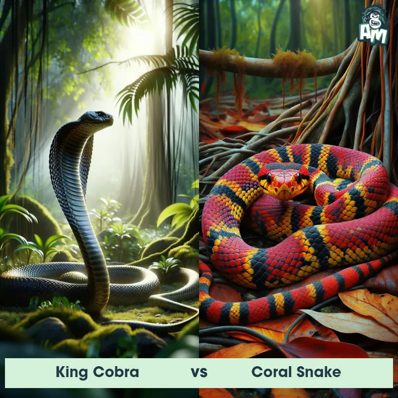 King Cobra vs Coral Snake - Animal Matchup