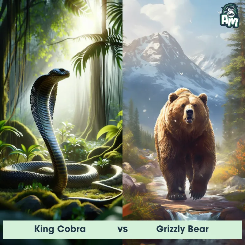 King Cobra vs Grizzly Bear - Animal Matchup