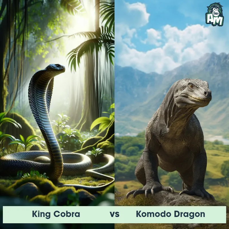 King Cobra vs Komodo Dragon - Animal Matchup