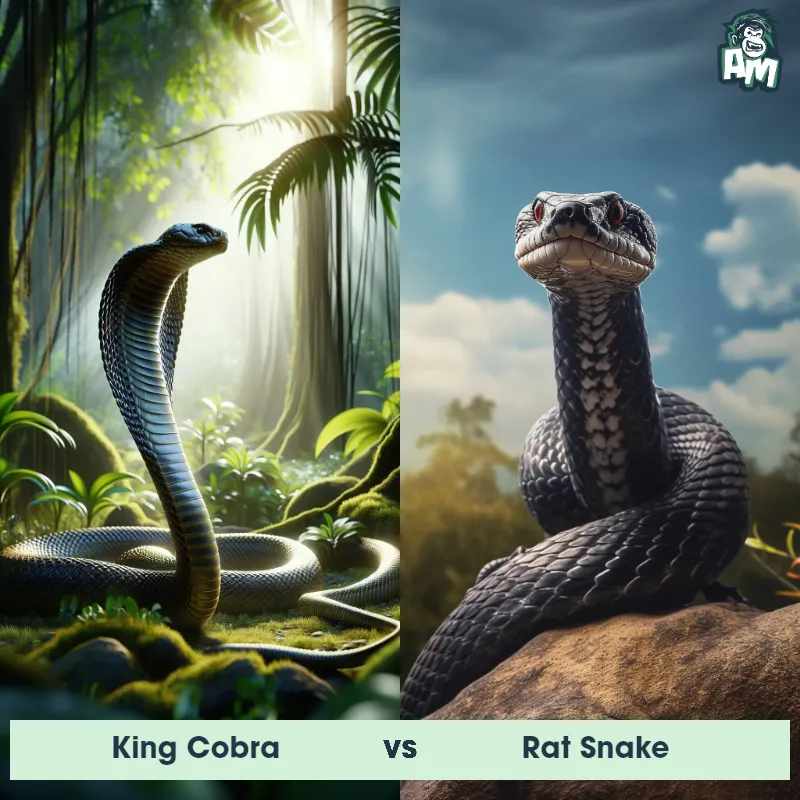 King Cobra vs Rat Snake - Animal Matchup