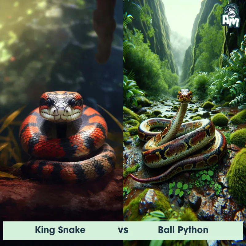 King Snake vs Ball Python - Animal Matchup