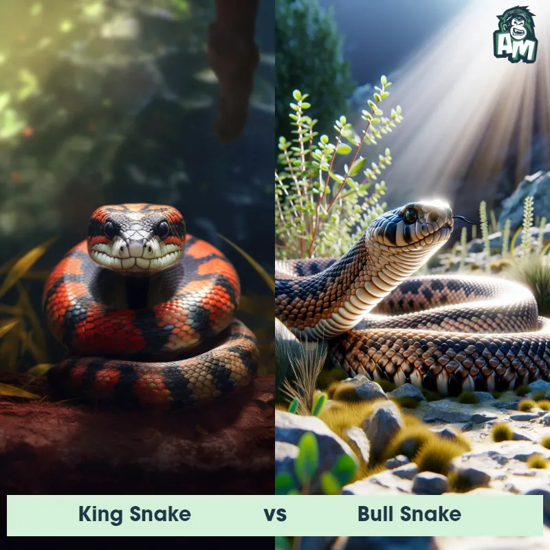 King Snake vs Bull Snake - Animal Matchup