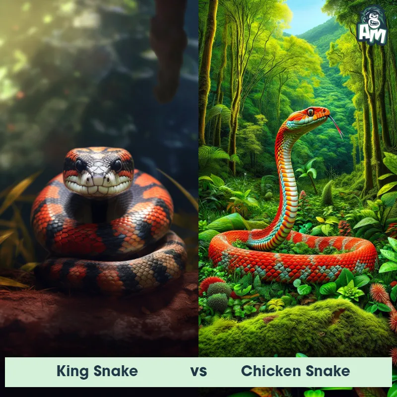 King Snake vs Chicken Snake - Animal Matchup