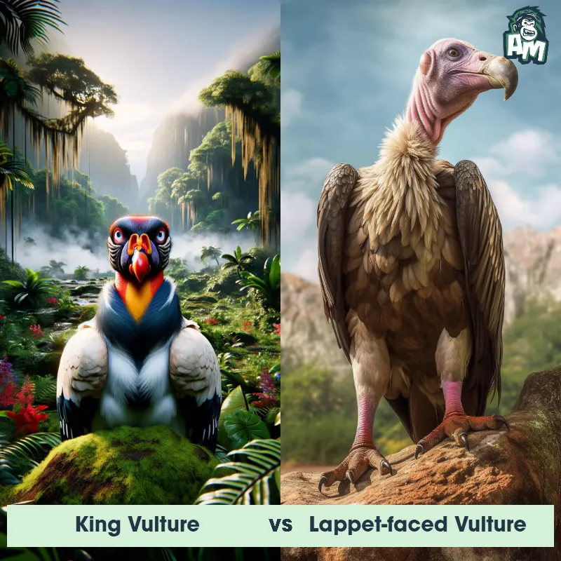 King Vulture vs Lappet-faced Vulture - Animal Matchup