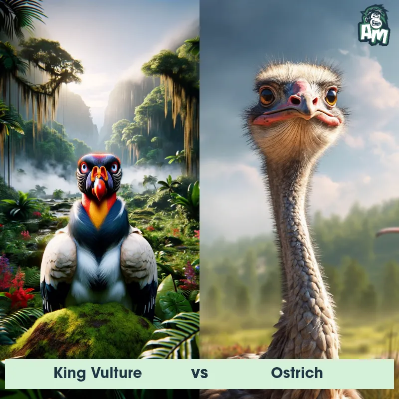 King Vulture vs Ostrich - Animal Matchup