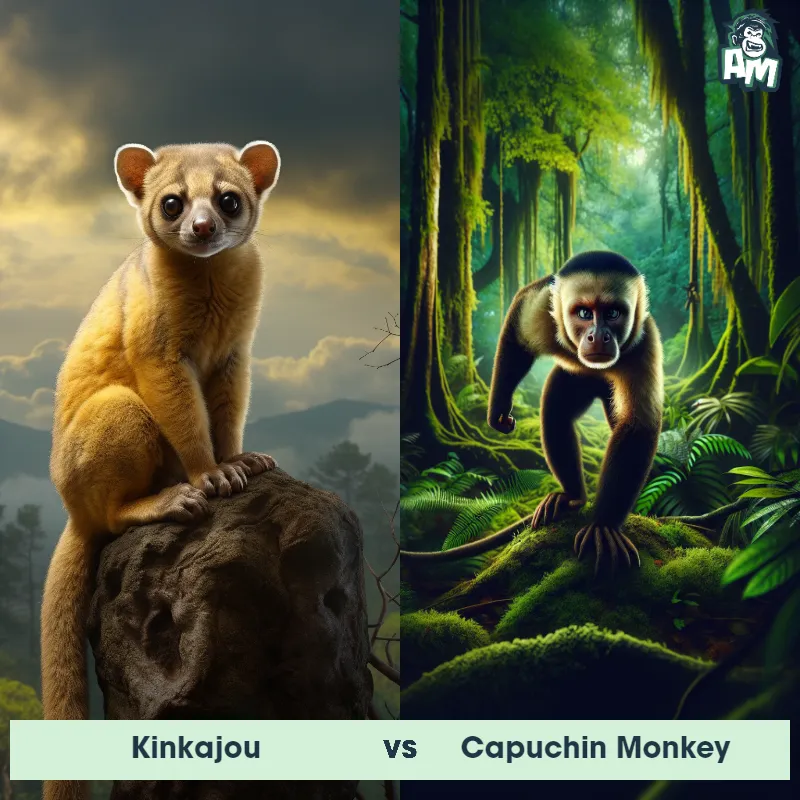 Kinkajou vs Capuchin Monkey - Animal Matchup