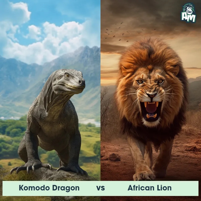 Komodo Dragon vs African Lion - Animal Matchup
