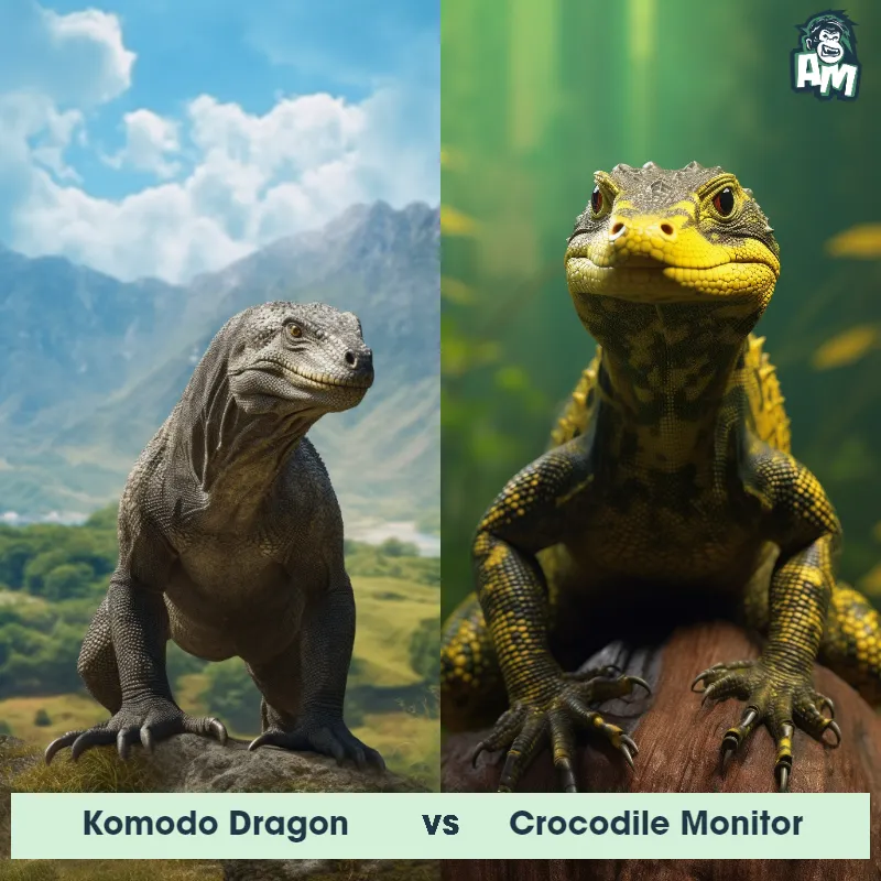 Komodo Dragon vs Crocodile Monitor - Animal Matchup