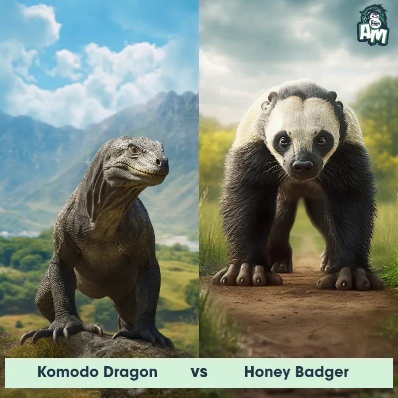 Komodo Dragon vs Honey Badger - Animal Matchup