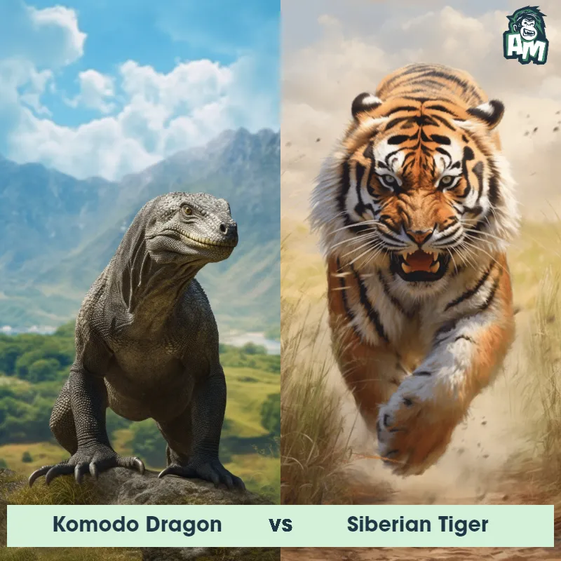 Komodo Dragon vs Siberian Tiger - Animal Matchup
