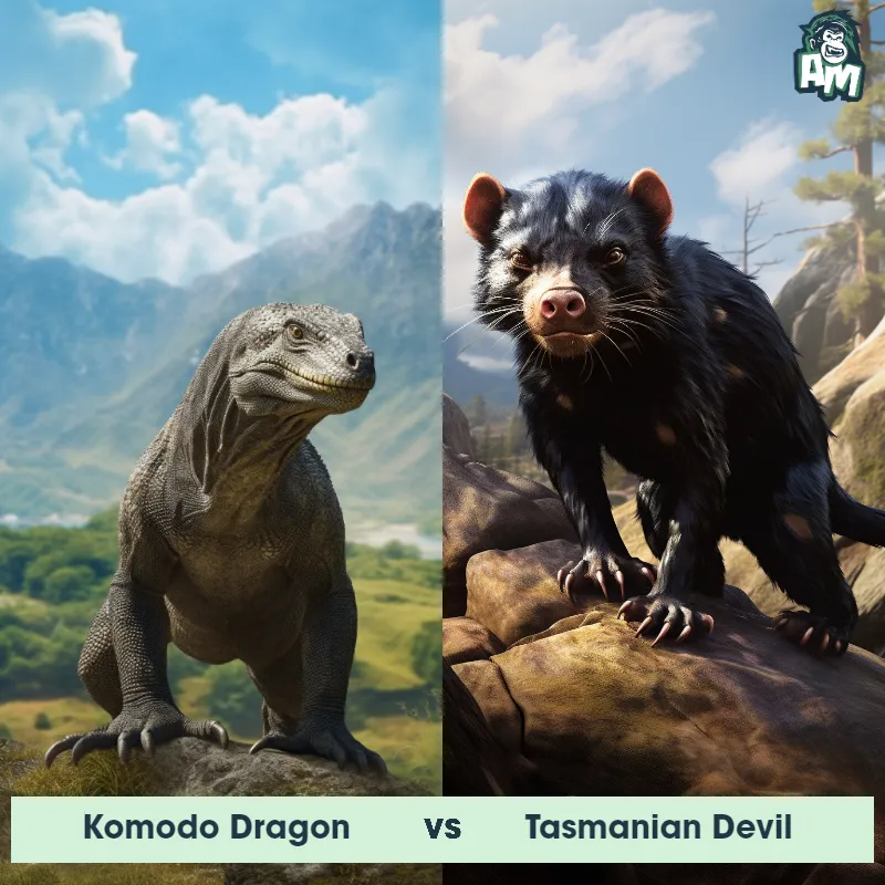 Komodo Dragon vs Tasmanian Devil - Animal Matchup