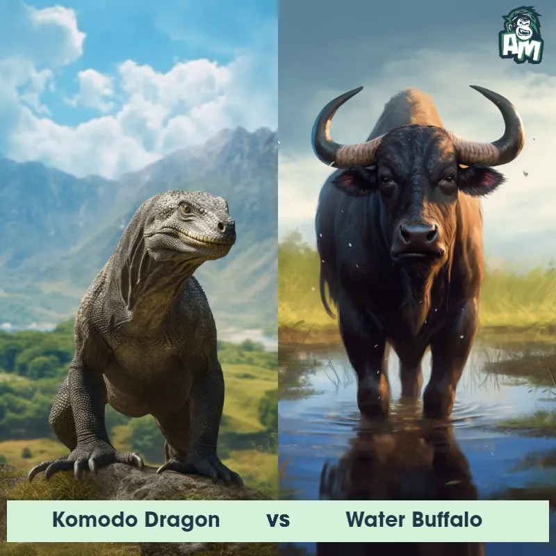 Komodo Dragon vs Water Buffalo - Animal Matchup