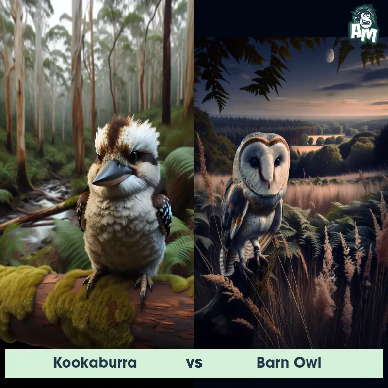 Kookaburra vs Barn Owl - Animal Matchup