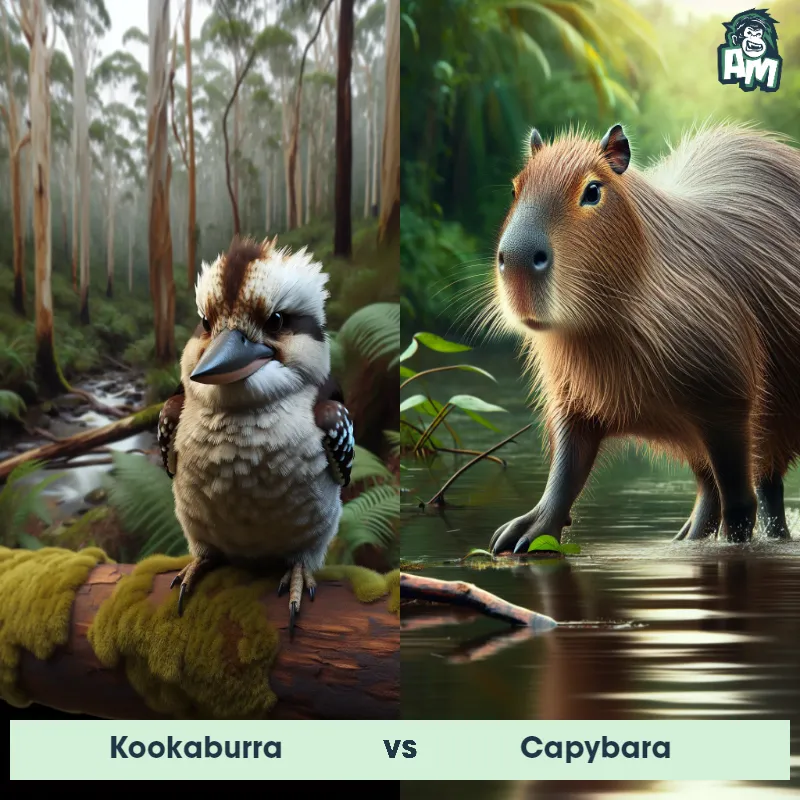 Kookaburra vs Capybara - Animal Matchup