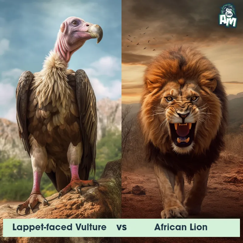 Lappet-faced Vulture vs African Lion - Animal Matchup