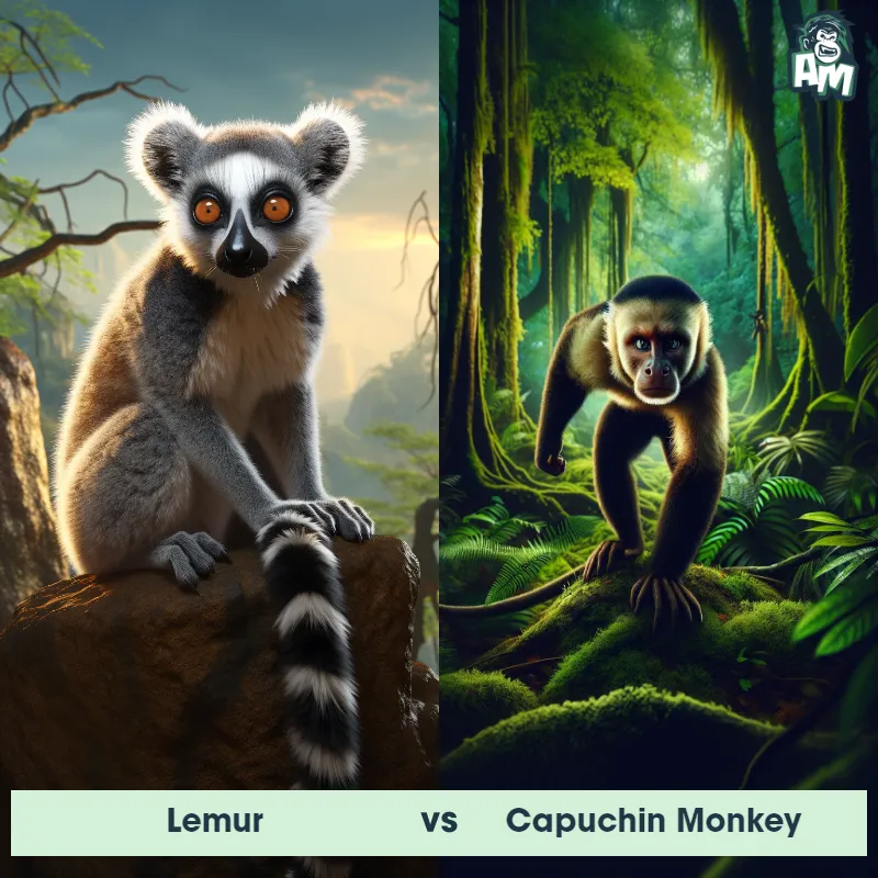 Lemur vs Capuchin Monkey - Animal Matchup