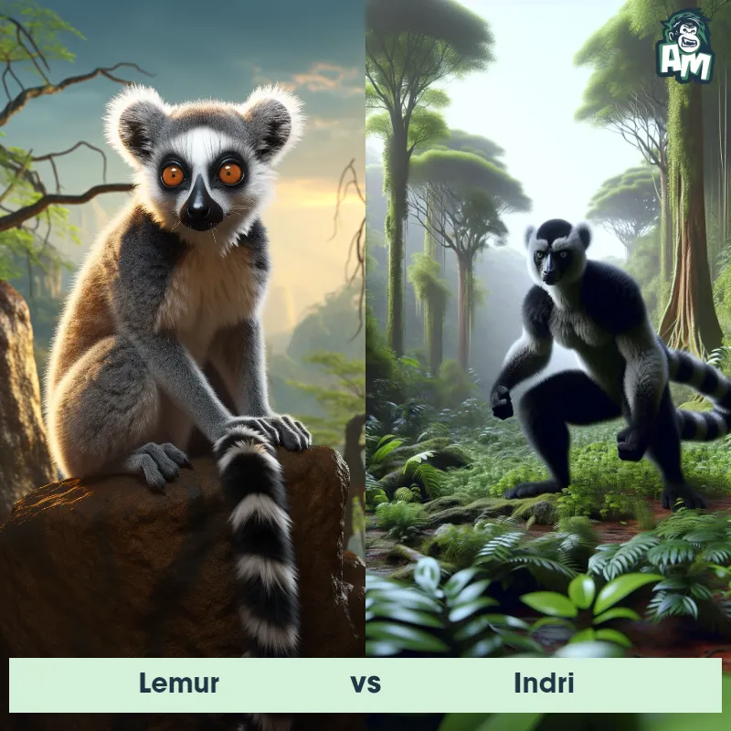 Lemur vs Indri - Animal Matchup